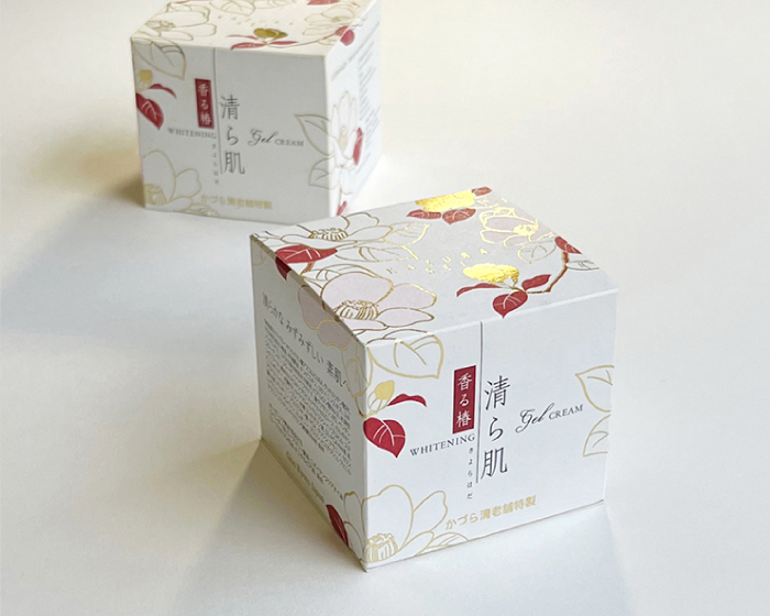 かづら清老舗 清ら肌 美白ジェルクリームパッケージ